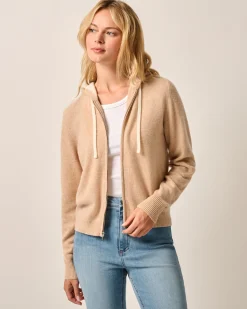 Amanda Cashmere Full Zip Hooded Sweater
