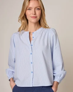 Blair Cotton Button Down Smock Blouse