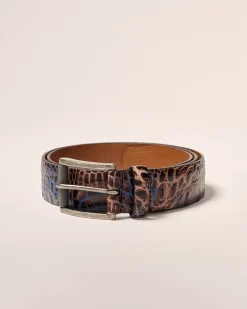 Crocco Leather Embossed Belt