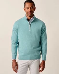 Desmond Plaited Cotton Blend 1/4 Zip Sweater