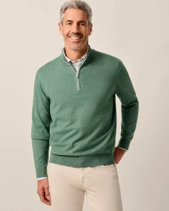 Desmond Plaited Cotton Blend 1/4 Zip Sweater