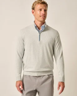 Desmond Plaited Cotton Blend 1/4 Zip Sweater