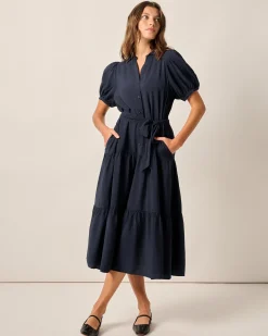Lorelai Button Up Tiered Maxi Dress